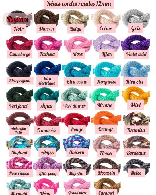 Rênes en corde ronde